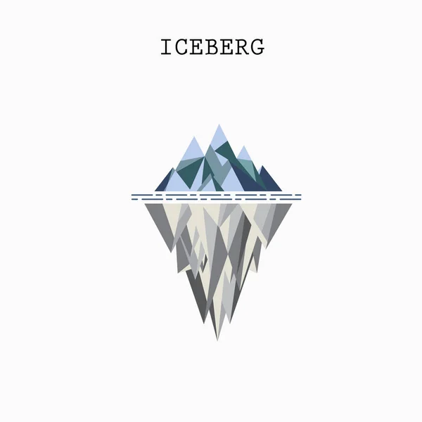 Abstract triangle iceberg vector logo design infographic templat — Stock Vector