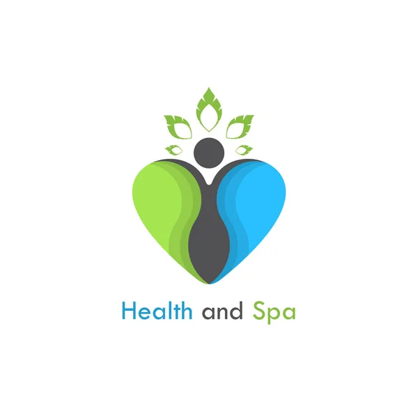 Modèle de conception de logo vectoriel de santé & spa. — Image vectorielle