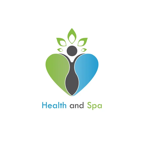 Modèle de conception de logo vectoriel de santé & spa. — Image vectorielle