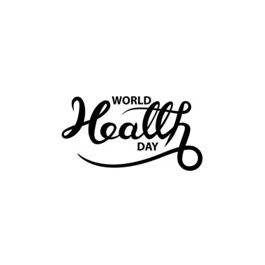 Dünya Sağlık günü Tipografik Tasarım Elements.World sağlık günü 
