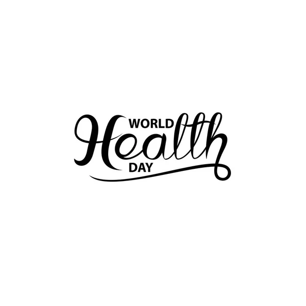 Światowy dzień zdrowia Elements.World typograficzne projekt dzień zdrowia — Wektor stockowy