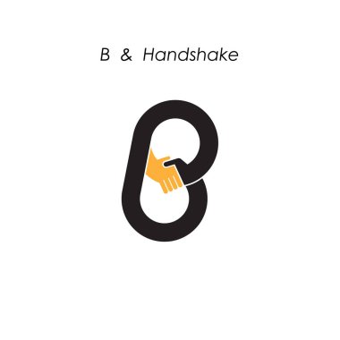 Yaratıcı B harfli simgesi soyut logo tasarım vektör şablonu. Otobüs