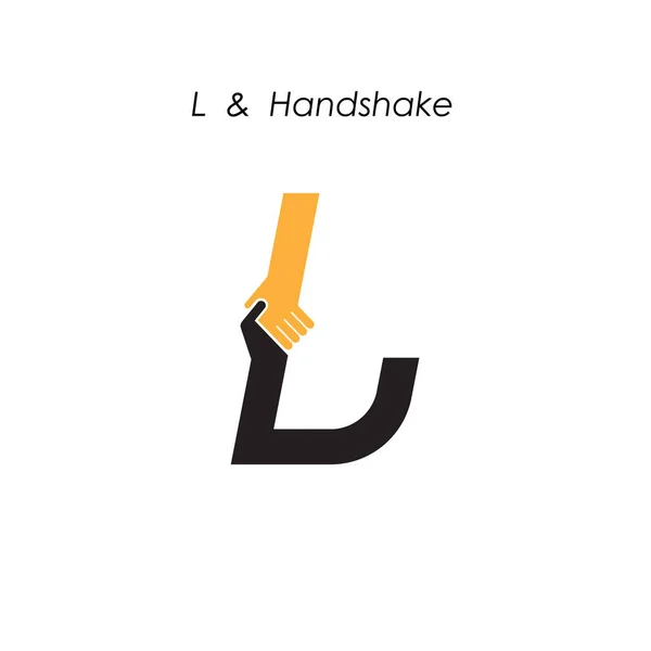 Modèle vectoriel de conception de logo abstrait d'icône de lettre L- créatif. — Image vectorielle