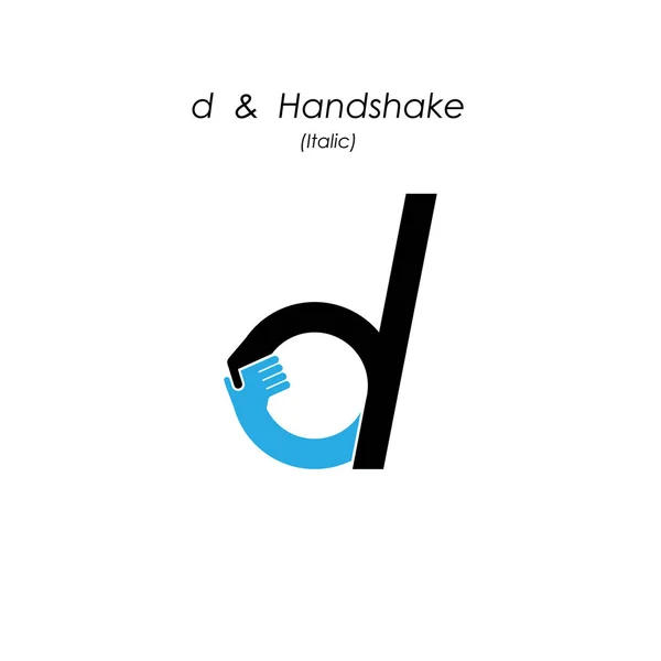 Творческая буква "Д" - вектор дизайна логотипа. — стоковый вектор