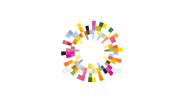 Creatieve cirkel abstracte beelden ontwerpsjabloon. Zakelijke technologie creatieve symbool — Stockvideo