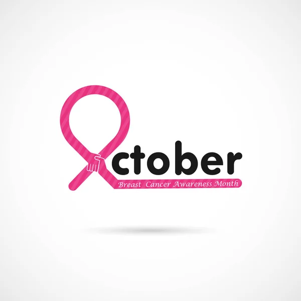 Breast Cancer oktober medvetenhet månad kampanj Background.Women — Stock vektor