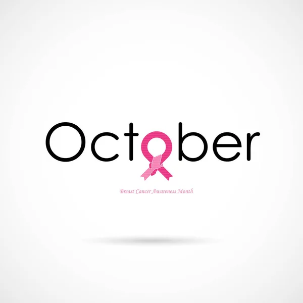 Borst kanker oktober Awareness maand campagne Background.Women — Stockvector