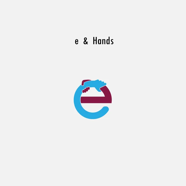 - Carta icono abstracto y las manos logotipo diseño vector template.Bu — Archivo Imágenes Vectoriales
