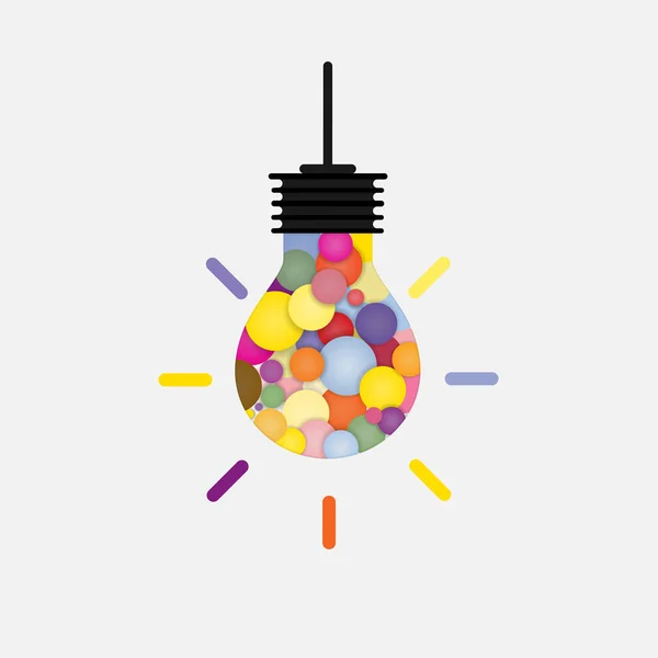 Creative bulb light idea abstract vector design template.Concept — Stock Vector