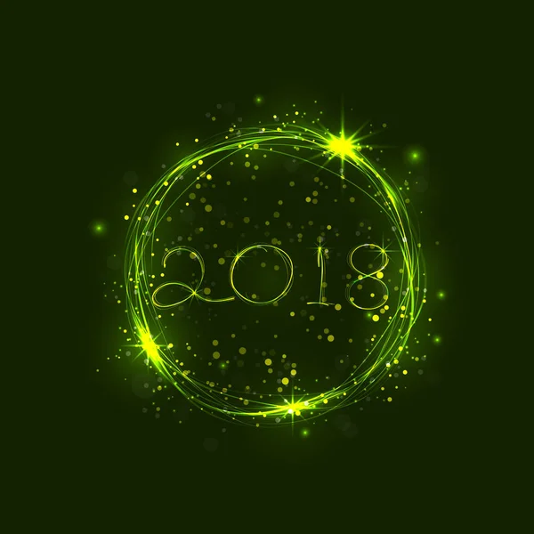 Feliz año nuevo 2018 vacaciones background.2018 Feliz Año Nuevo saludo — Archivo Imágenes Vectoriales