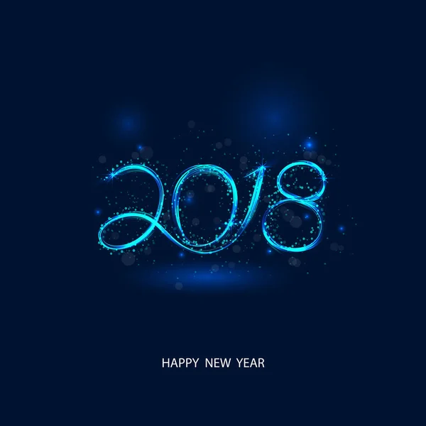 Feliz Año Nuevo 2018 background.Colorful tarjeta de felicitación design.Vec — Vector de stock