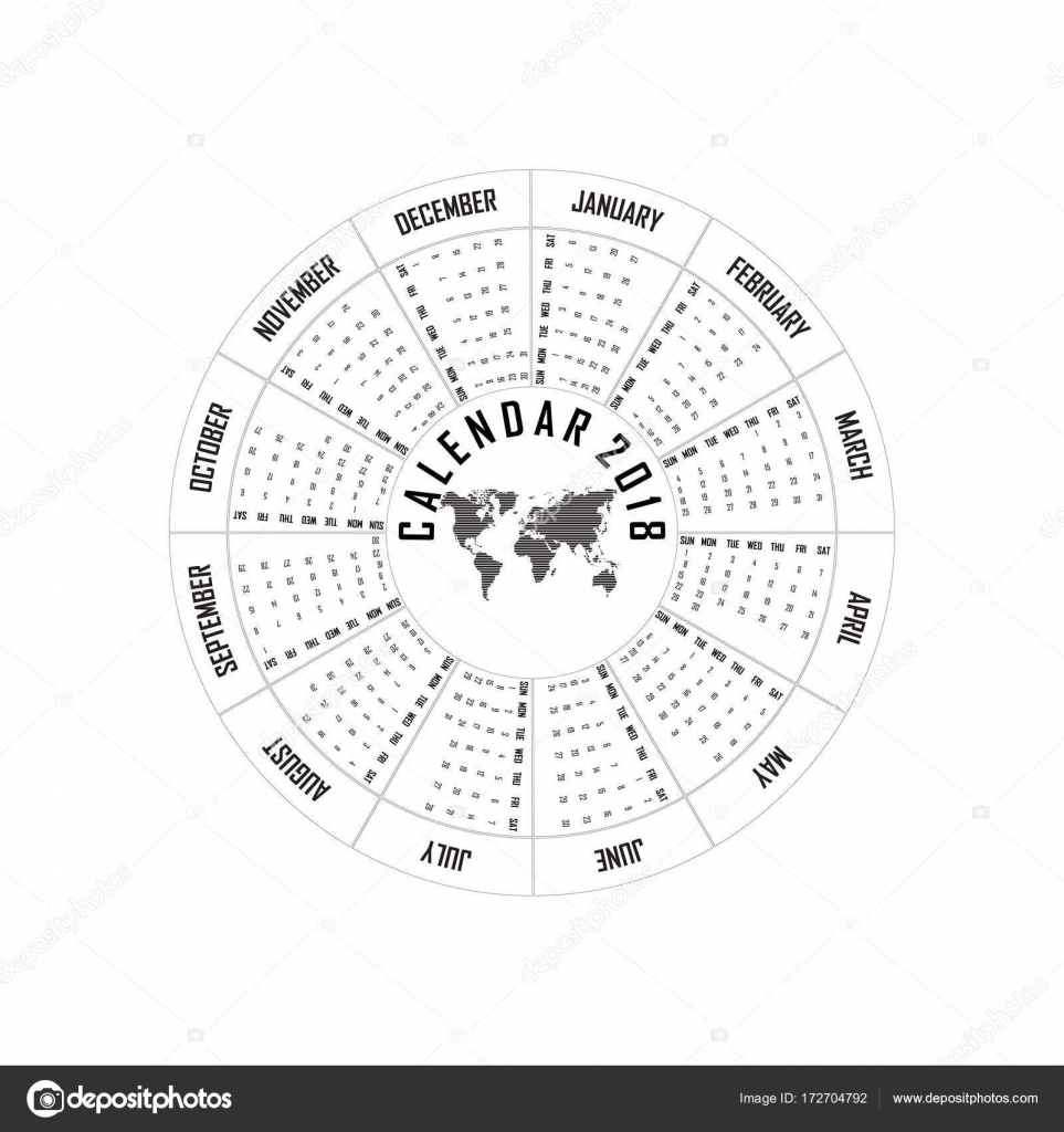 circle calendar template