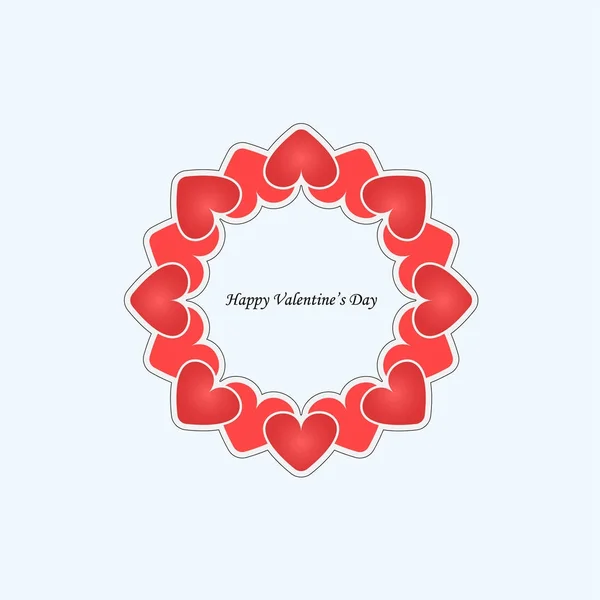 Hjärtat tecken. Vector dekorativ ram för gratulationskort eller bröllop — Stock vektor