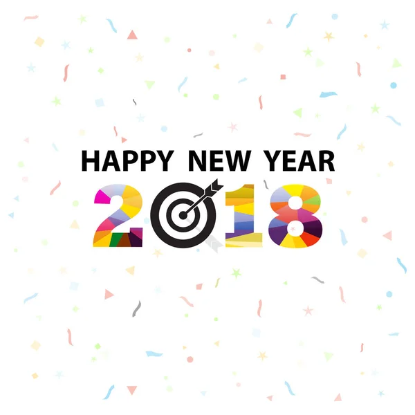 Szczęśliwego nowego roku 2018 tło. Ilustracja wektorowa na wakacje d — Wektor stockowy