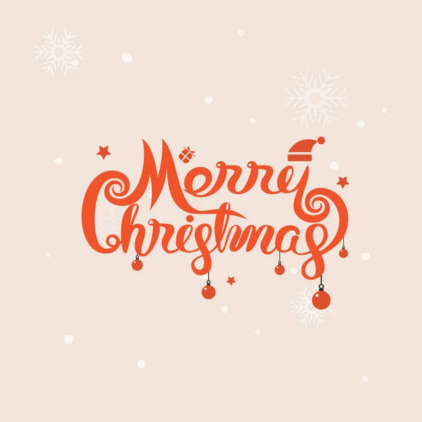 Feliz Navidad Diseño Tipográfico Elements.Merry Navidad ve — Archivo Imágenes Vectoriales