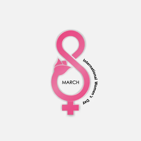 创意 3 月 8 日国际妇女 d 标志矢量设计 — 图库矢量图片