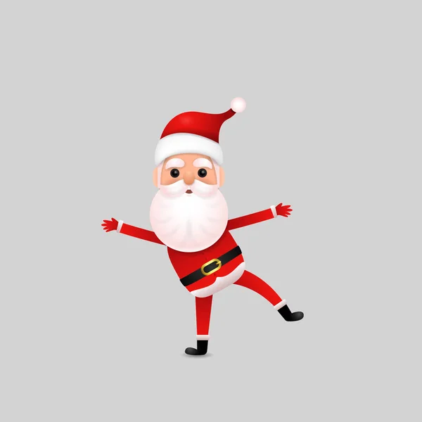 Divertido personaje feliz de Santa Claus en el fondo. Feliz Navidad. — Archivo Imágenes Vectoriales