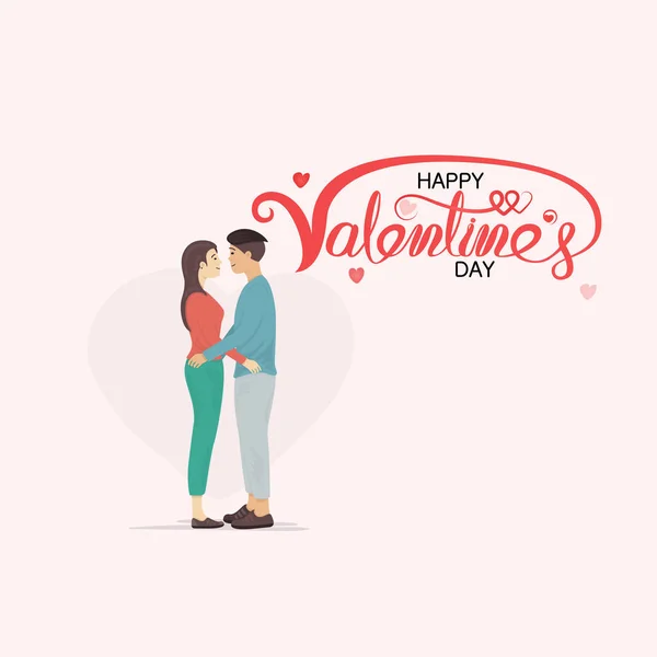 Man & Women icon.Romantic couple with hearts shape.Happy Valenti — Stock Vector