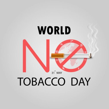 Dünya Tütün Günü Enformasyon Günleri Arkaplan Tasarımı. Dünya Sigara Yok Daktilo Tasarımı Elementleri. 31 Mayıs Dünya Tütün Günü yok. Sigara İçme Günü Farkındalık Fikri Kampanyası yok.