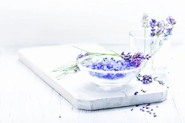 Ingrediënten voor lavendel spa — Stockfoto