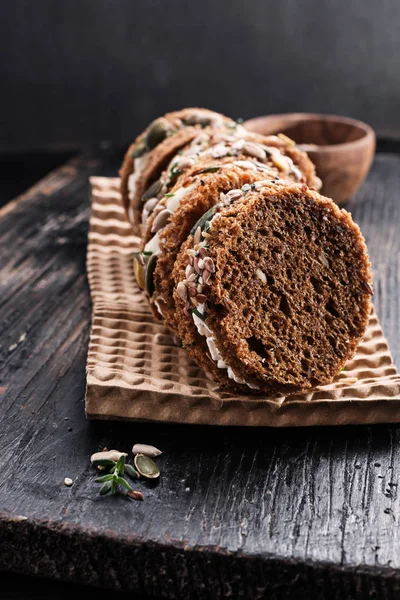 Sanduíches pão de centeio — Fotografia de Stock