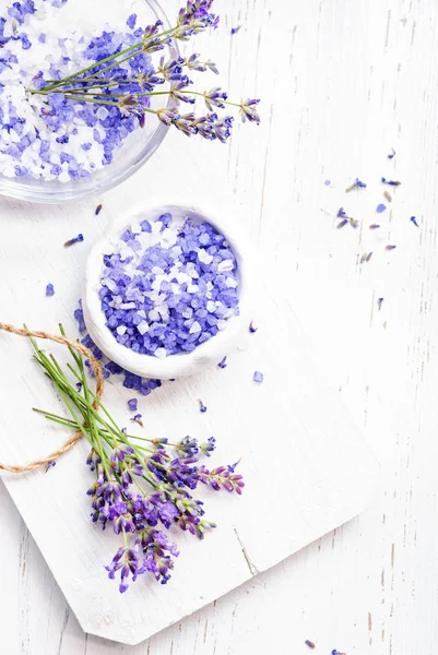 Ingrediënten voor lavendel spa — Stockfoto