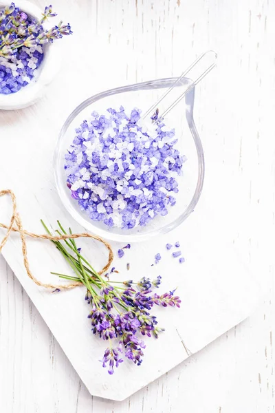 Ingrediënten voor lavendel spa — Stockfoto