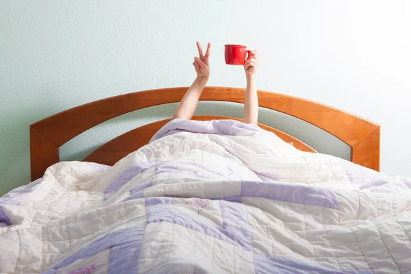 Morning coffee in bed