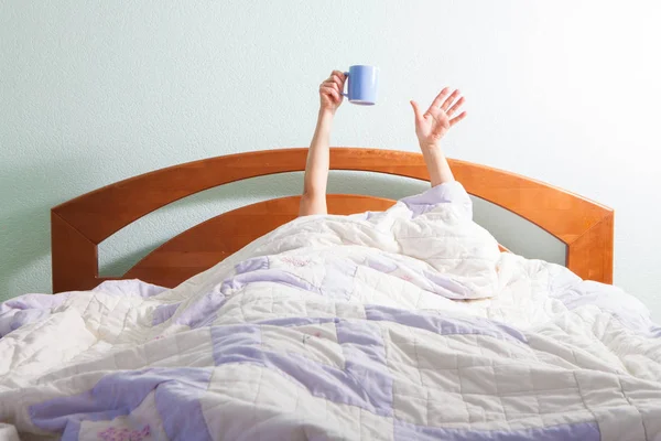 Morning coffee in bed