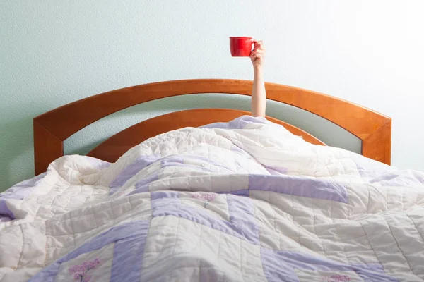 Morning coffee in bed