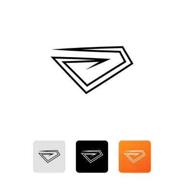 Beyaz arkaplanda siyah soyut V harfi simgesi izole edildi. V harfi simgesi. Geometrik harf logosu tasarımı. Renkli kare düğmeleri ayarlayın. Vektör İllüstrasyonu