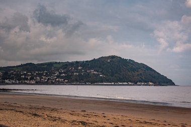 Minehead North Hill seen from a seaside clipart