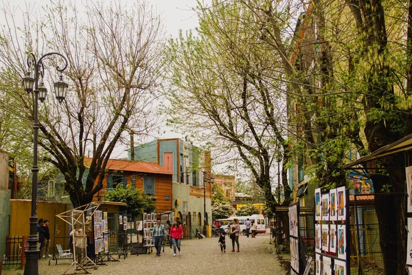 Buenos Aires Straat Wijk Boca Argentinië — Stockfoto