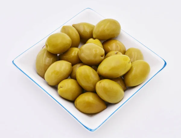 Bowl Olives White Background Isolated — Stock Photo, Image