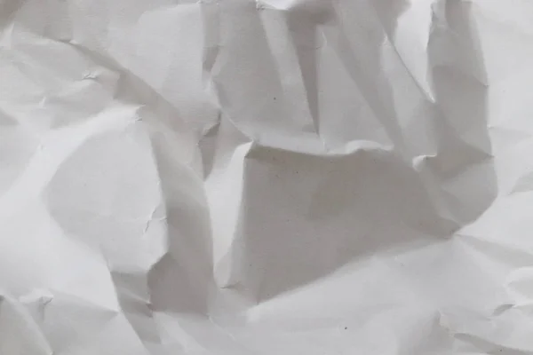 Crumpled White Paper Background — Stock Photo, Image