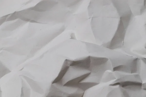 Crumpled White Paper Background — Stock Photo, Image