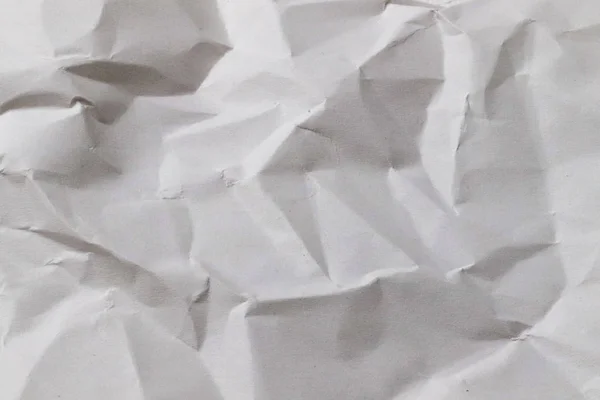 Crumpled White Paper Background — Stock Photo, Image