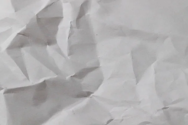 Crumpled White Paper Background — Stock Photo, Image