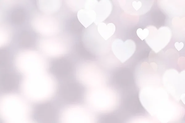 Abstract Background Pastel Colors Bokeh Hearts — Stock Photo, Image