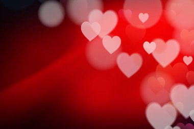 Sevgililer Günü - Soyut kırmızı bokeh kalp şekli