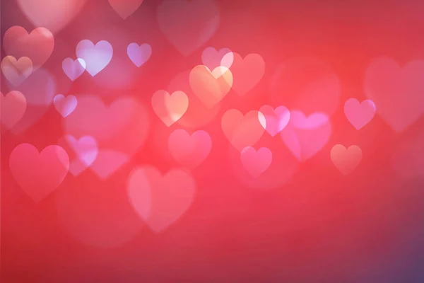 Día San Valentín Resumen Rojo Bokeh Forma Del Corazón — Foto de Stock