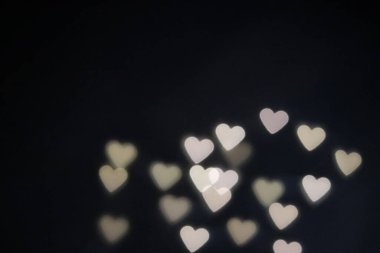 Bulanık kalp, soyut arkaplan ya da örtülü ışık bokeh