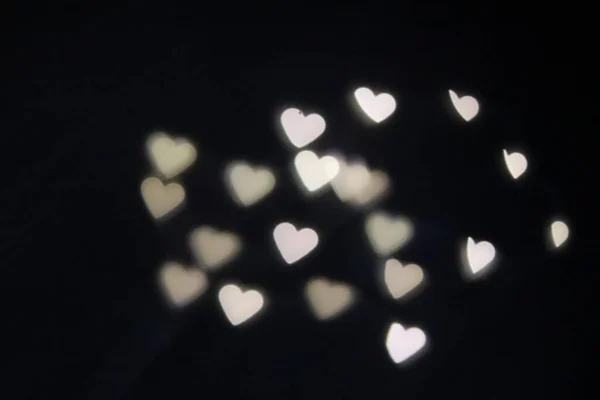 Corazón Borroso Luz Bokeh Fondo Abstracto Superposición —  Fotos de Stock