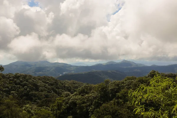 Vista Paisagem Verde Montanha Com Nuvem Pela Manhã Chaing Mai — Fotografia de Stock