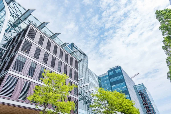 Amsterdam Septiembre 2019 Edificios Torre Cristal Centro Financiero Ciudad Amsterdam — Foto de Stock