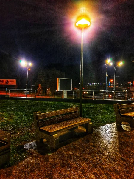 Night Shop Rain — Stock Photo, Image