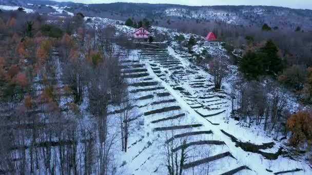 雪の山 ロフテン島 ノルウェー — ストック動画