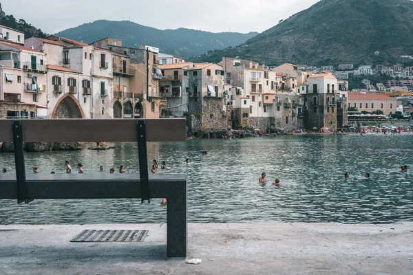 Cefal Sicily Italy August 2019 Tourists Visiting Cefal Old Fishing Stock-billede