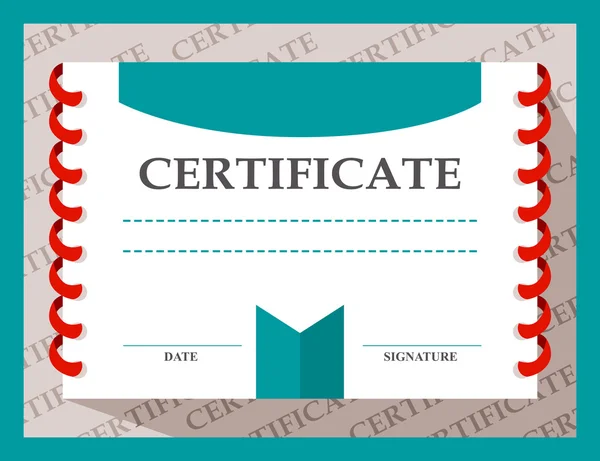 Modèle de certificat simple — Image vectorielle