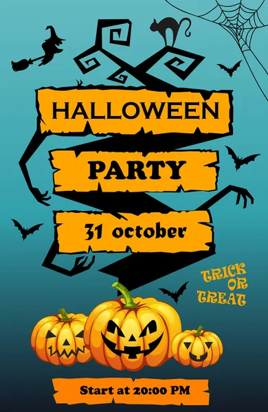 Halloween party banner — Stock Vector